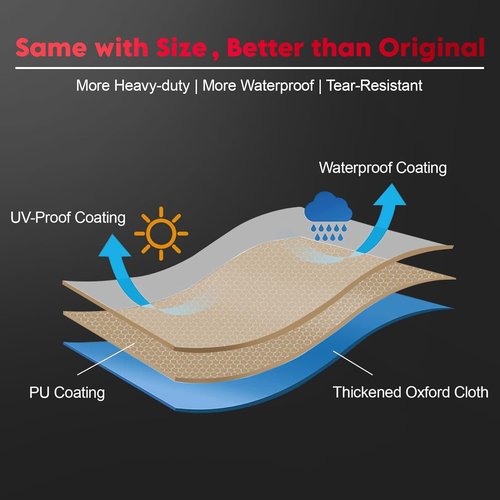Comnova Grill Cover - 48 Inch Heavy-Duty Waterproof BBQ Cover for Weber Spirit II 200 Series