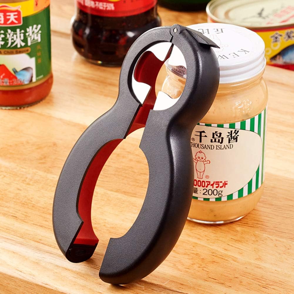Medsuo Jar Opener - 6-in-1 Multi-Function Manual Bottle Opener for Seniors & Arthritis Relief - Portable Non-Slip Design