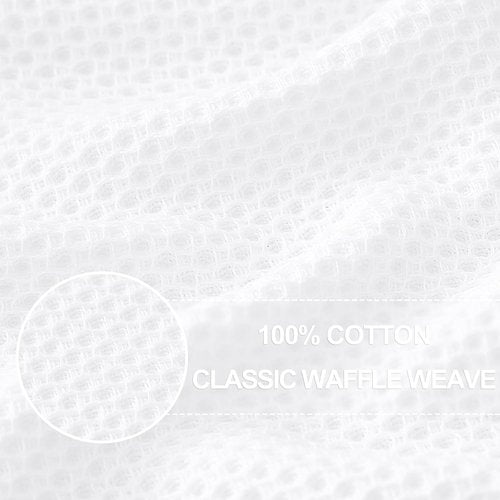 Homaxy 100% Cotton Kitchen Dish Towels - Ultra Soft & Absorbent, Quick Drying, 20x28 Inches, 8-Pack, White