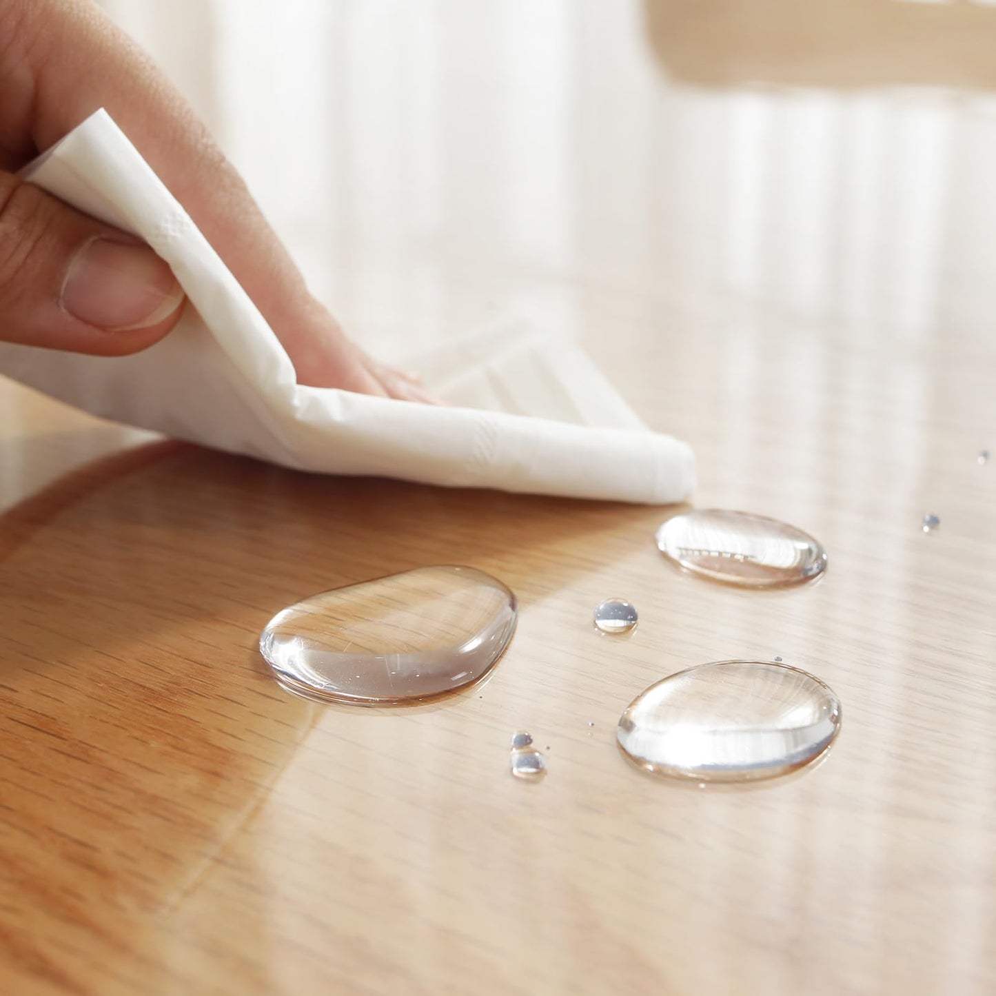LovePads Clear Table Cover Protector, 46 x 72 Inch 2mm Thick Plastic Table Cover, Table Protector for Dining Room Table, Waterproof Dresser Cover Top for Kitchen, Coffee, Writing Desk