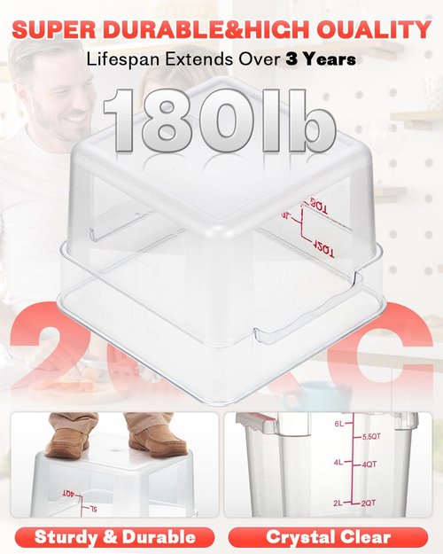 **Regine Switzerland 4QT Food Storage Containers - 8 PCS Commercial Grade, BPA-Free, Hot & Cold Resistant**