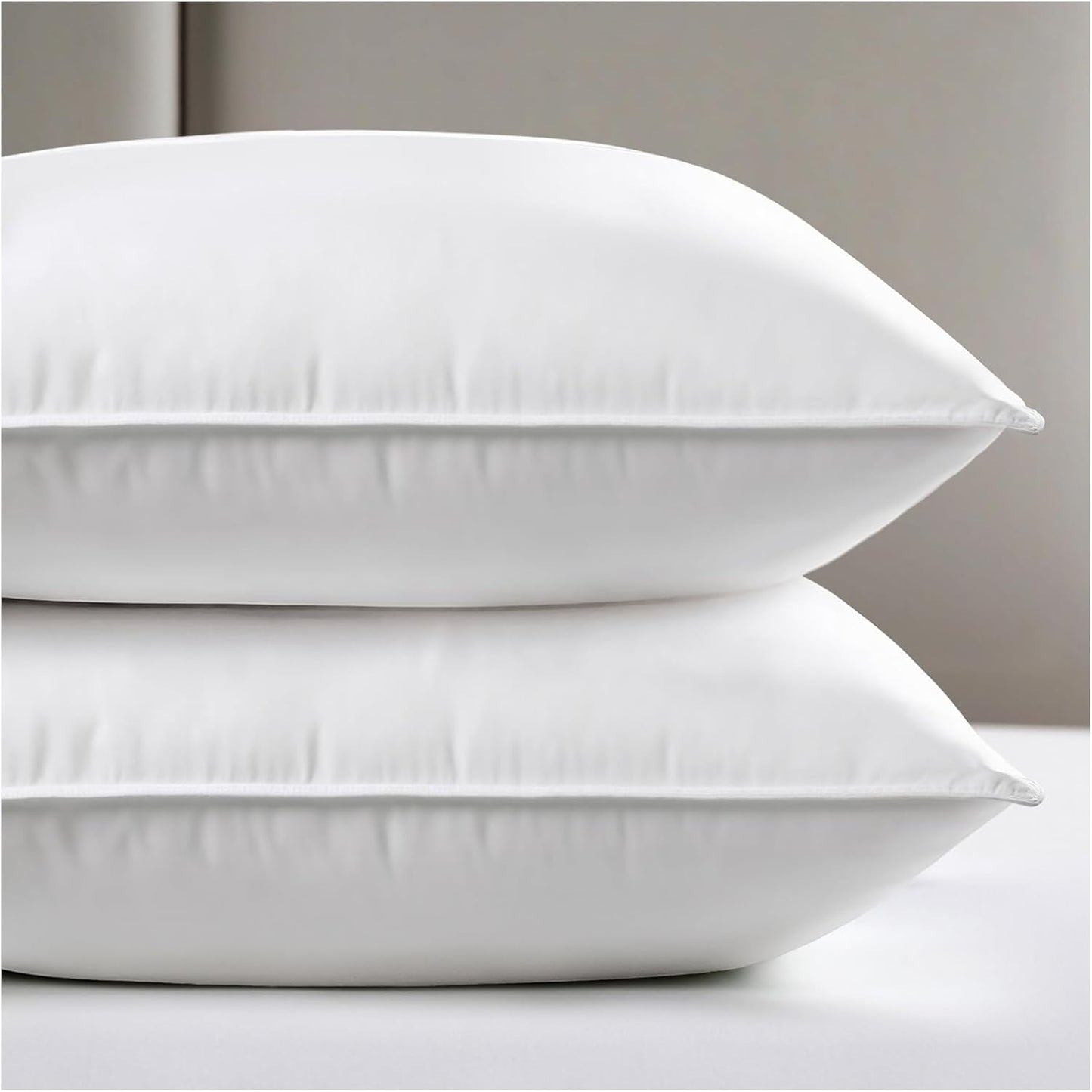 Viewstar King Size Bed Pillows - Set of 2 Soft Down Alternative for All Sleep Positions | White