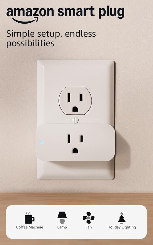 Amazon Smart Plug - Works with Alexa | Effortless Setup for Endless Smart Home Possibilities