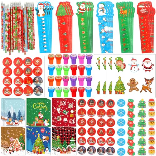 Cholemy 216 Pcs Christmas Party Favors Stationery Set - Stylish