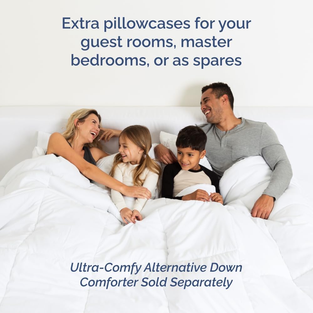 White 4-Piece Queen Sheet Set by [Brand Name] - Luxurious Bedding with Deep Pockets & 2 Pillowcases - Soft, Breathable, Cooling Comfort