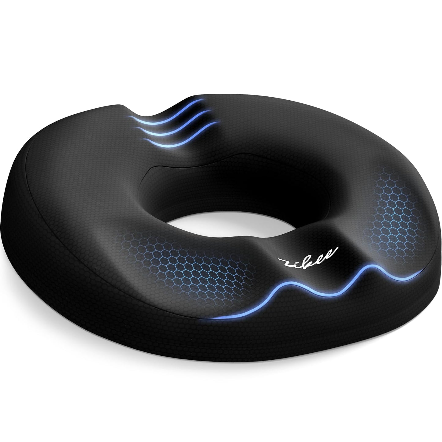 ZIKEE Donut Pillow Seat Cushion for Tailbone Pain, Hemorrhoid Pillow with Pressure Relief Hole & Thigh Slope Design for Postpartum & Post Surgery Sitting Relief, Donut Seat Cushion for Office & Home