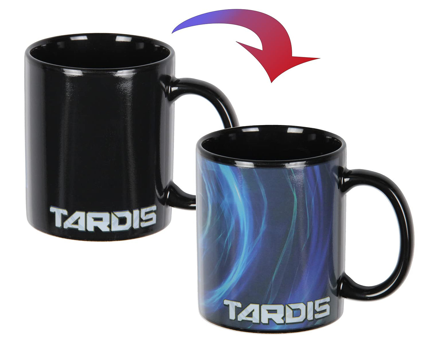 Seven Times Six Doctor Who TARDIS Vortex Heat Reactive Color Changing Tea Coffee Mug Cup