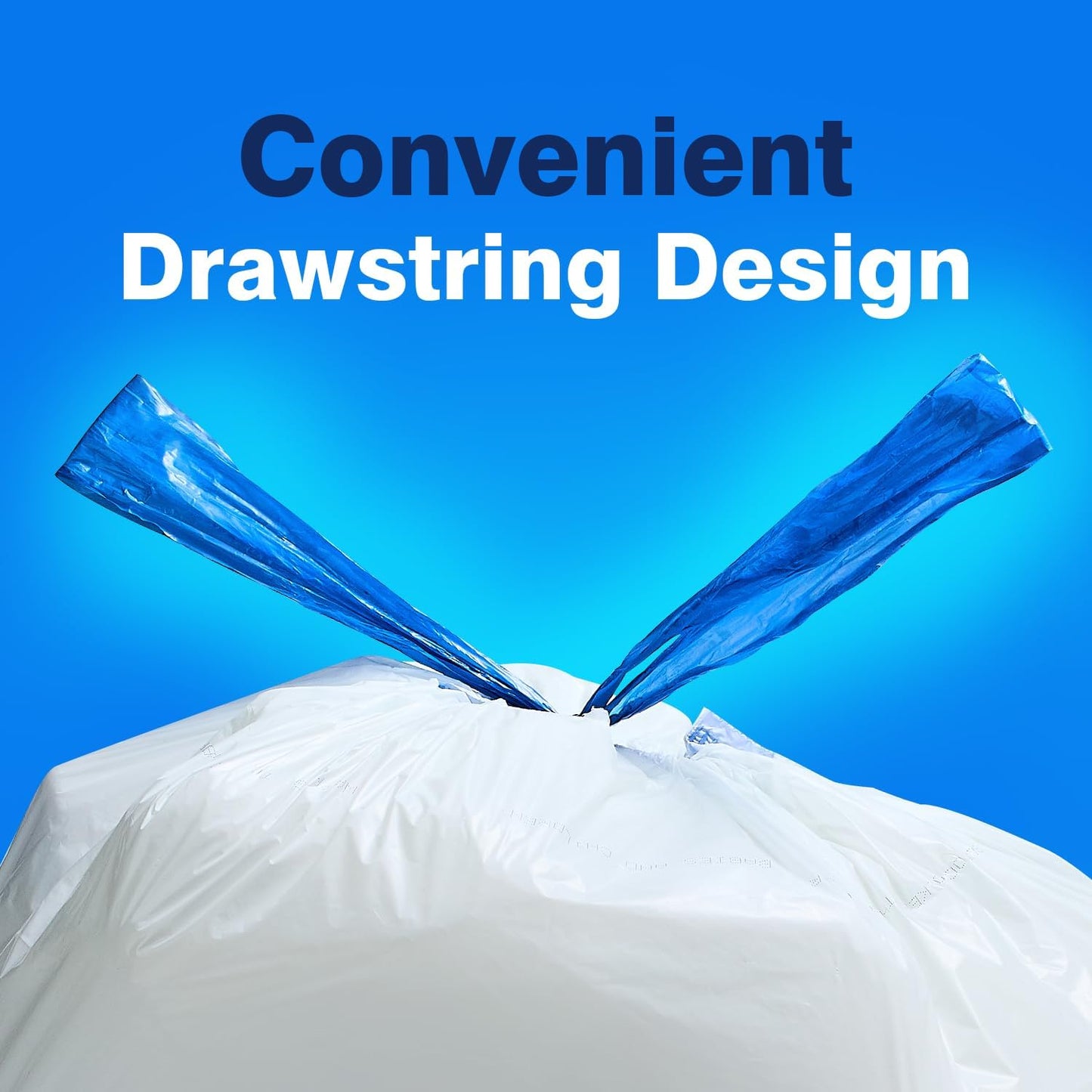Regine Switzerland Tall Kitchen Drawstring Trash Bags - 300 Count, 13 Gallon, 100% Recycled, Unscented, White