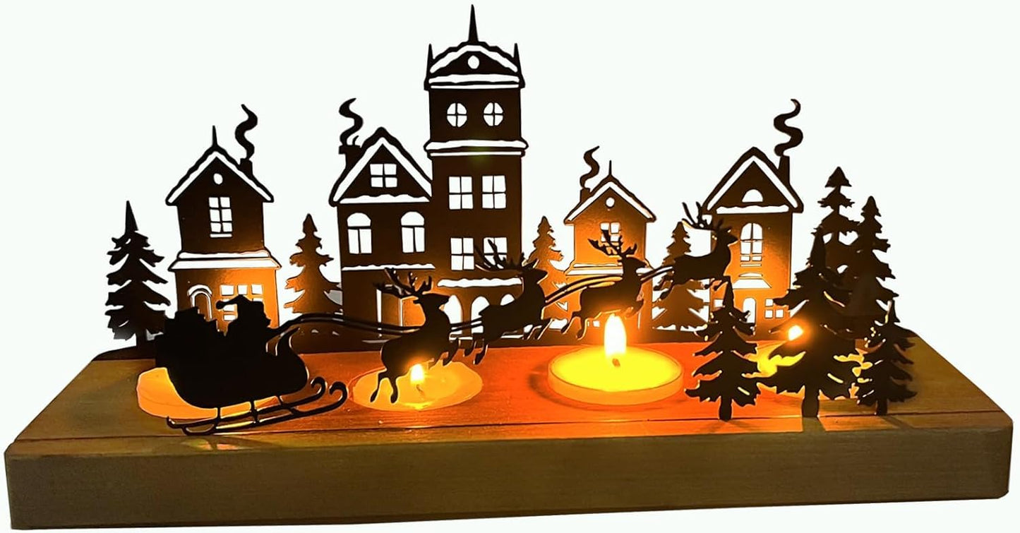 Regine Switzerland Christmas Candle Holder - 4 LED Tea Light Seats | Festive Advent Design