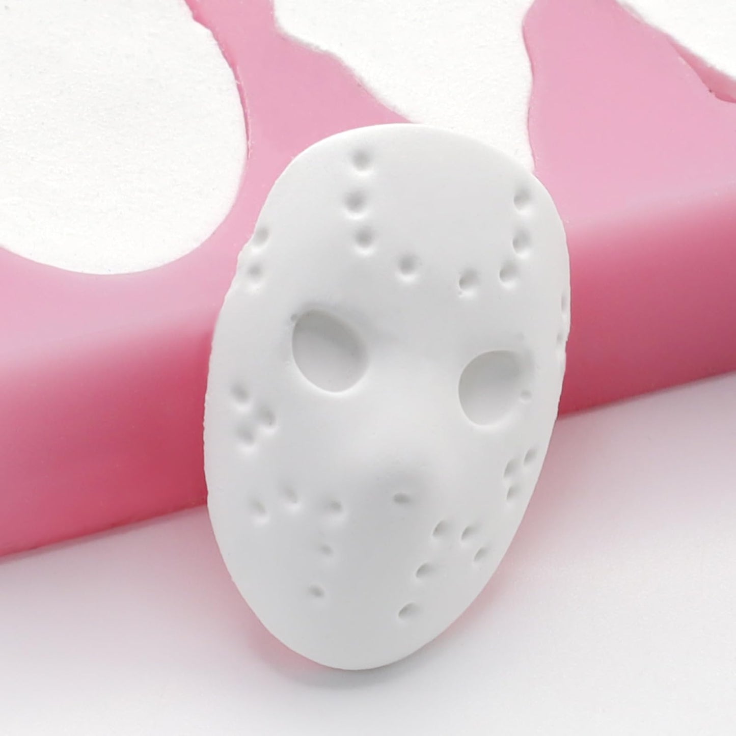 2 Pcs Halloween Chocolate Mold Pink Silicone Molds Halloween Theme Food Grade Chocolate Candy Moulds 3D Skull Scary Movie Characters Designs Homemade Prank Chocolate Mold for Halloween Party Decor