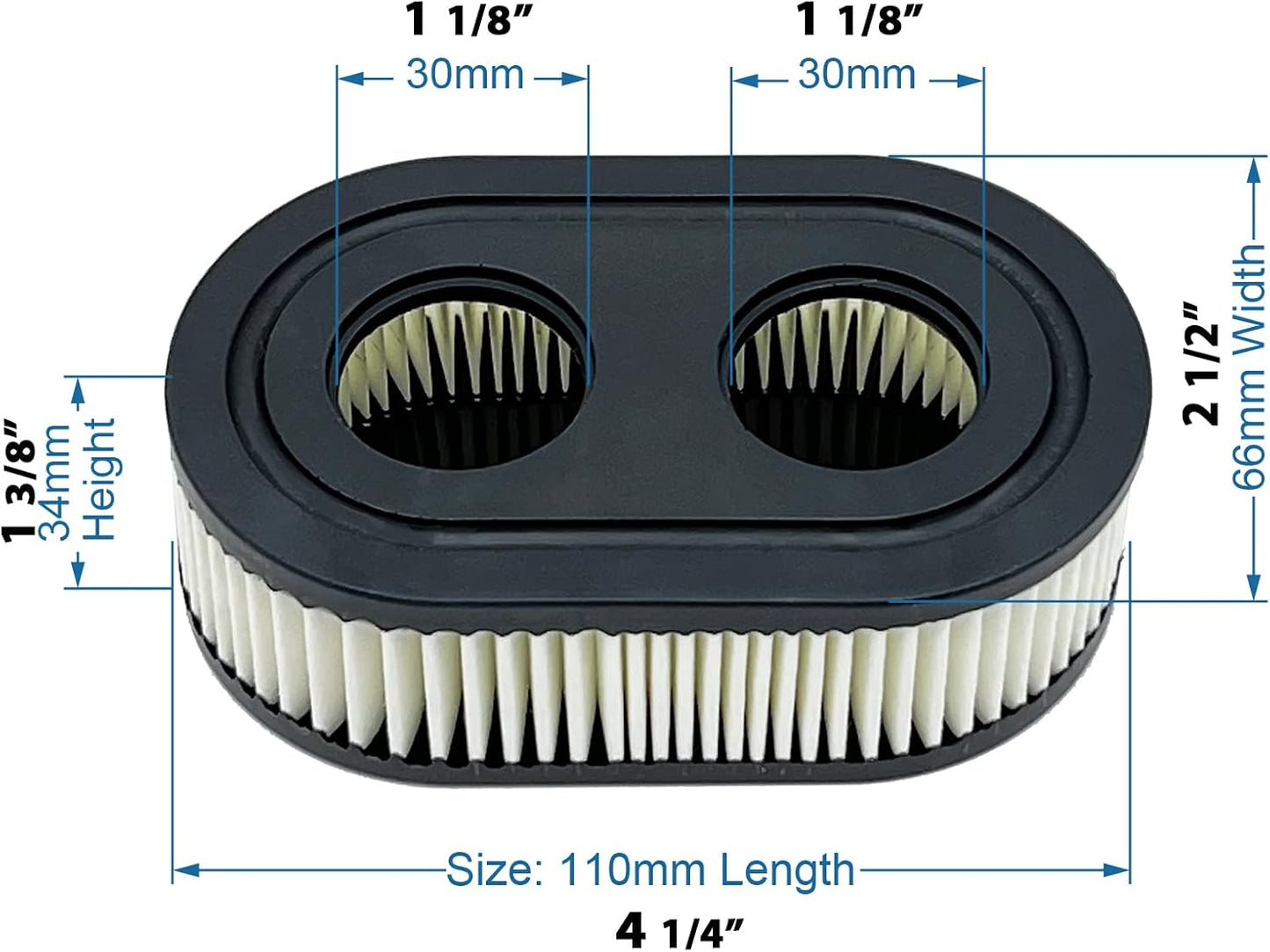 Troy-Bilt Air Filter with Spark Plug - Compatible with TB110, TB115, TB200, TB230, TB330, TB370 | Fits BS 550E, 500EX, 625, 575EX Engines