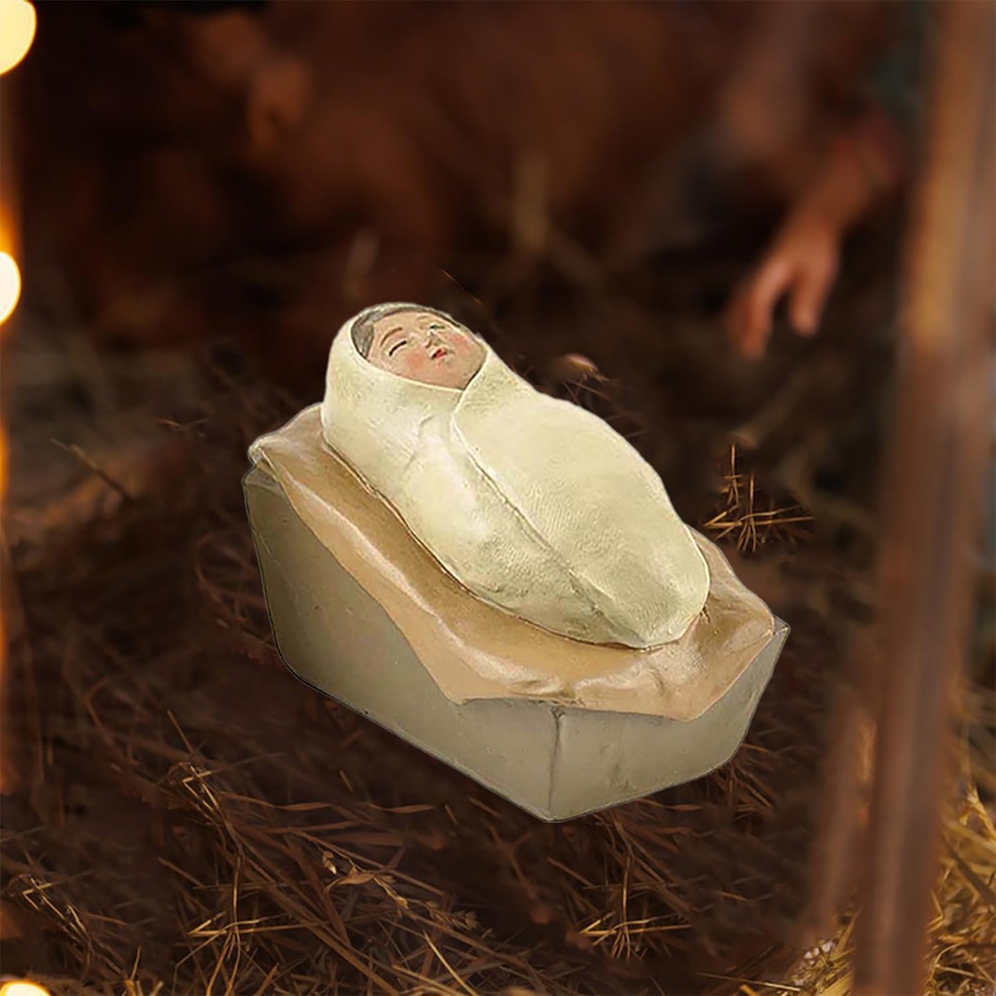 Miniature Holy Family Nativity Figurine - 2.56 Inch Tabletop Christmas Decoration