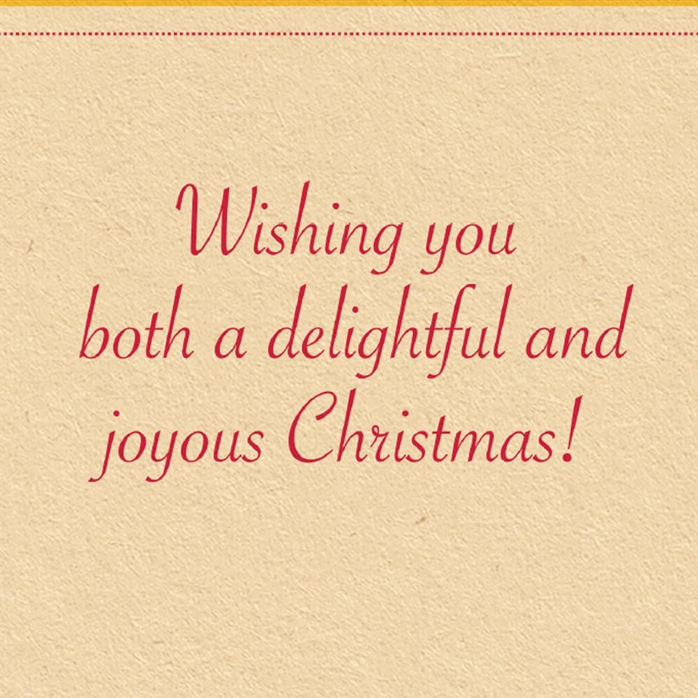 Prime Greetings Christmas Card for Son and Daughter-In-Law | Eco-Friendly Thick Card Stock, 5in x 7.75in