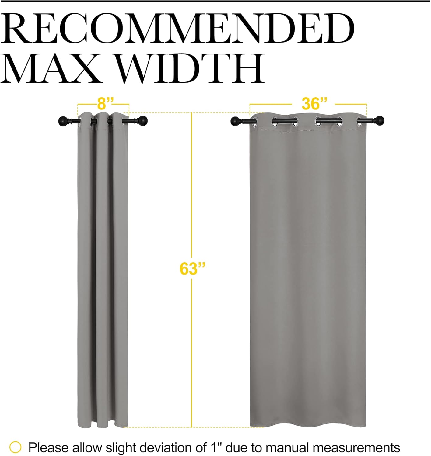 NICETOWN Blackout Curtains - Thermal Insulated Grommet Top Drapes | Sand Color, 42 x 63 Inches, 1 Pair