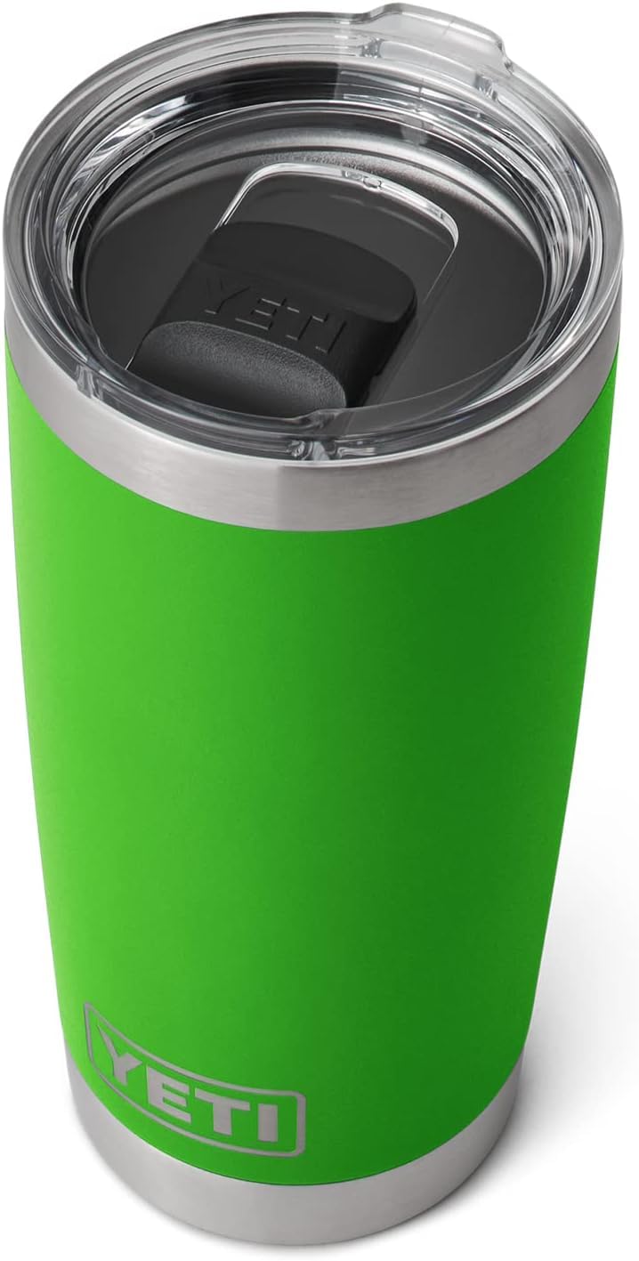 YETI Rambler 20 oz Tumbler, Stainless Steel, Vacuum Insulated with MagSlider Lid, Canopy Green