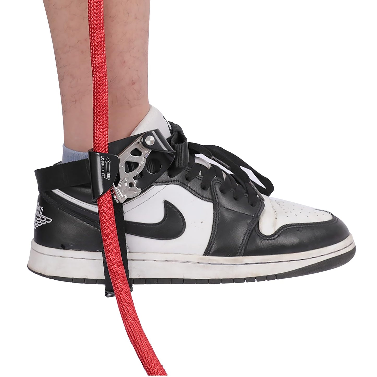 RESQT Foot Ascender, Outdoor Rock Climbing Tree Arborist, Mountaineering Rappelling Equipment Climbing Device for 8-13mm Rope（Left Black+Right Orange）