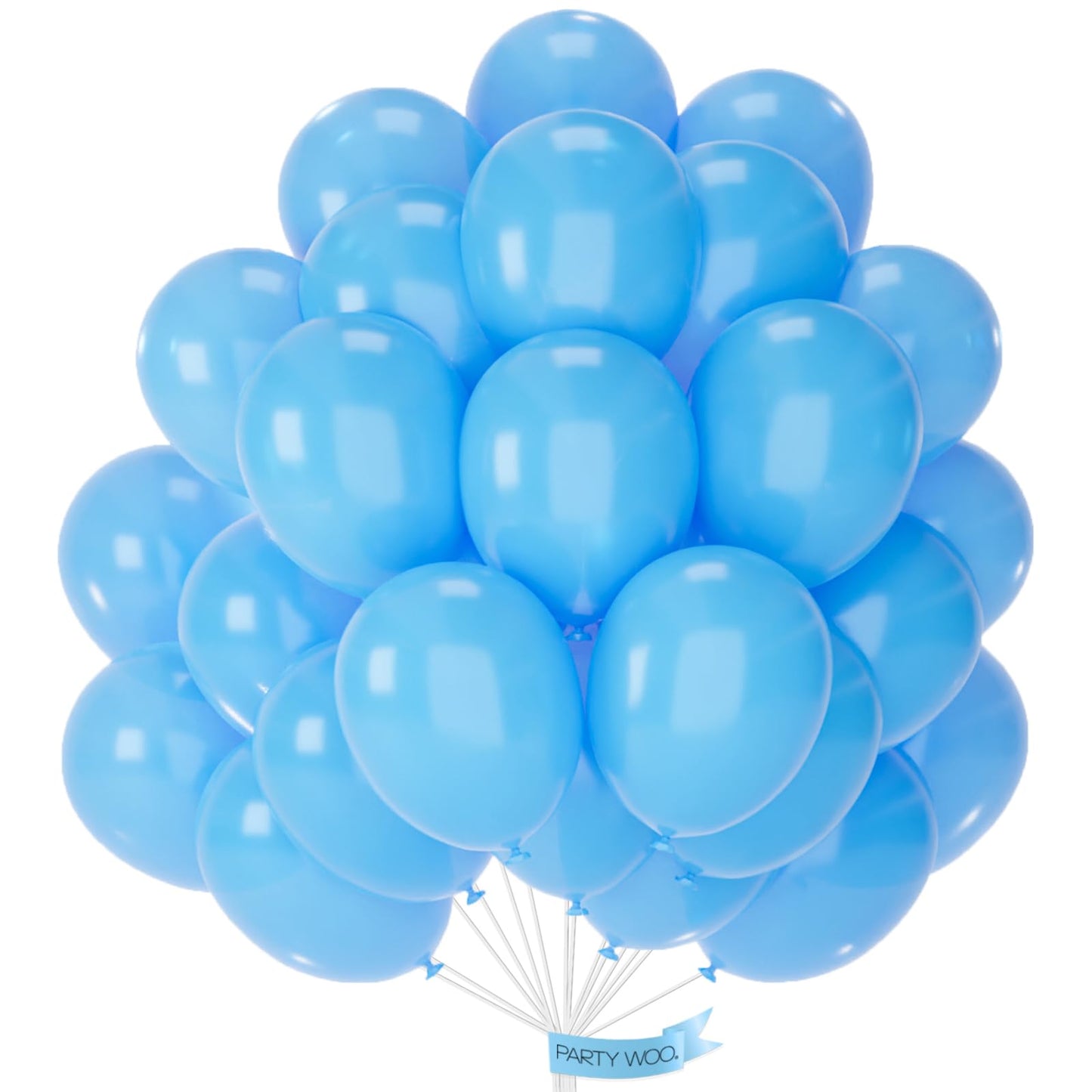 PartyWoo Light Blue Balloons 50pcs 12 Inch Baby Pastel Blue Latex Helium Balloons for Baby Shower Wedding Gender Reveal Graduation Mermaid Birthday Pool Anniversary Beach Party Decorations Blue-Y20