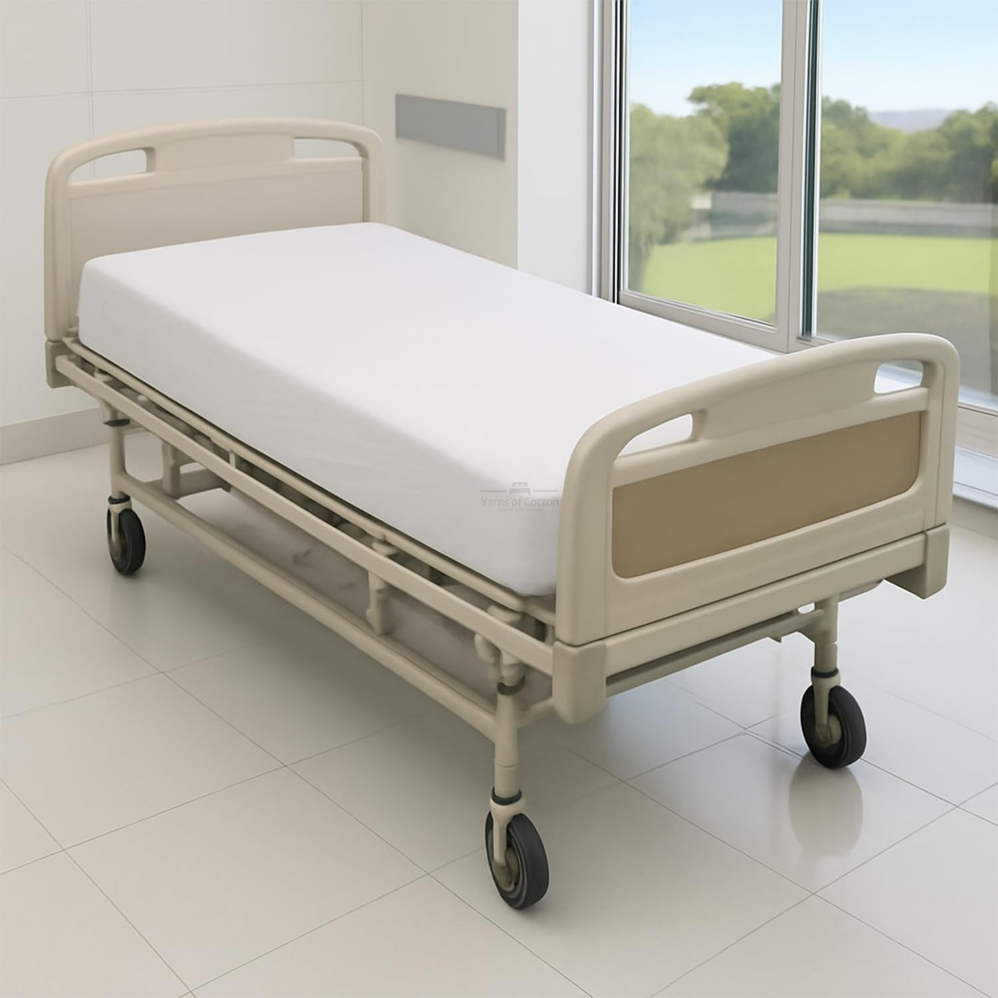 6 Pack Fitted Hospital Bed Sheets - Soft Microfiber Hospital Fitted Sheet - Hospital Bed Fitted Sheets (White, 36" x 80" x 8")