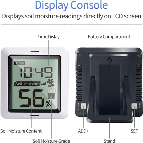 ECOWITT WH0291 Soil Moisture Tester - Digital LCD Display for Accurate Plant Care