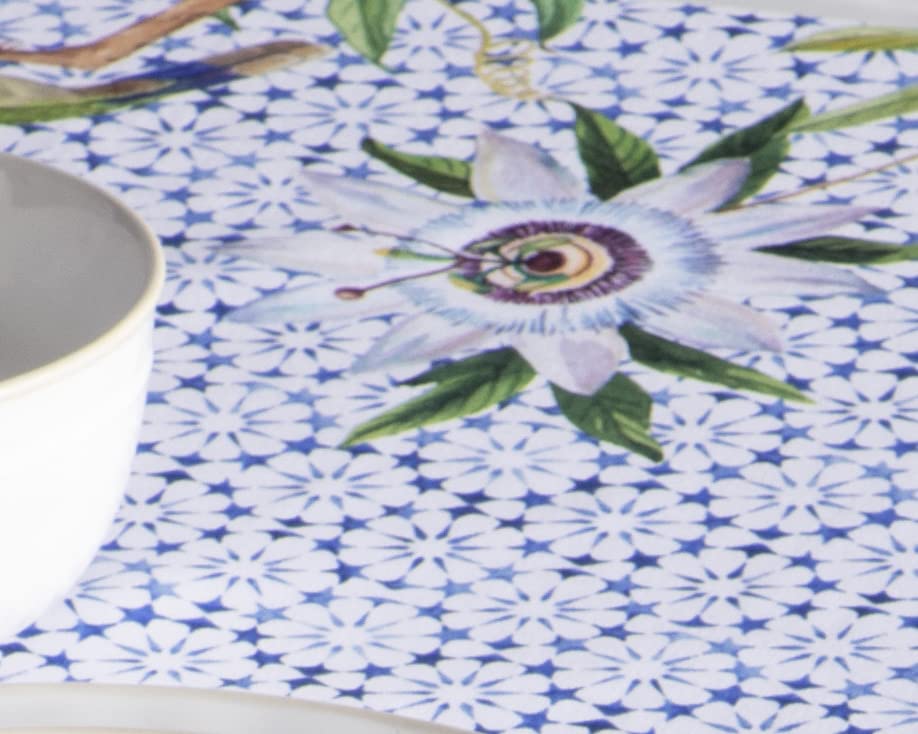 Maison d' Hermine Table Cloth Rectangle Table 100% Cotton 70 x 90 Inches Tablecloth Reusable Decorative for Dining Kitchen Room Farmhouse Home Gifts for Mothers Day Spring Summer - Passiflora