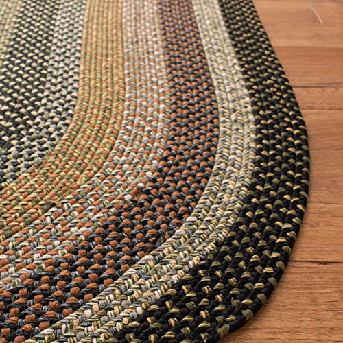 4x6 Oval Braided Area Rug - Multi Color Farmhouse Coastal Style