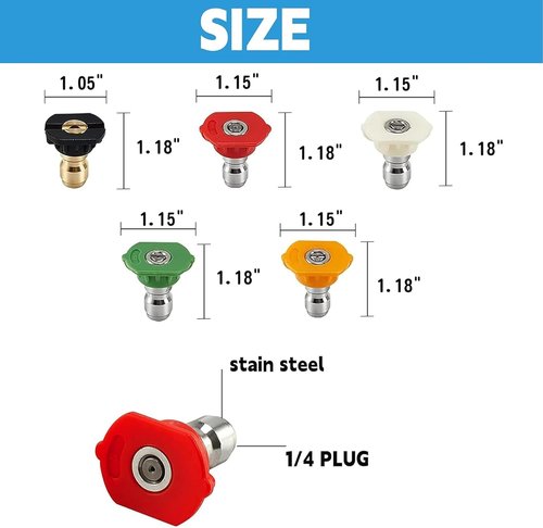Hourleey Foam Cannon - Dual-Connector Pressure Washer Attachment with 5 Nozzles | 4000 PSI, 1/4" Quick Connect