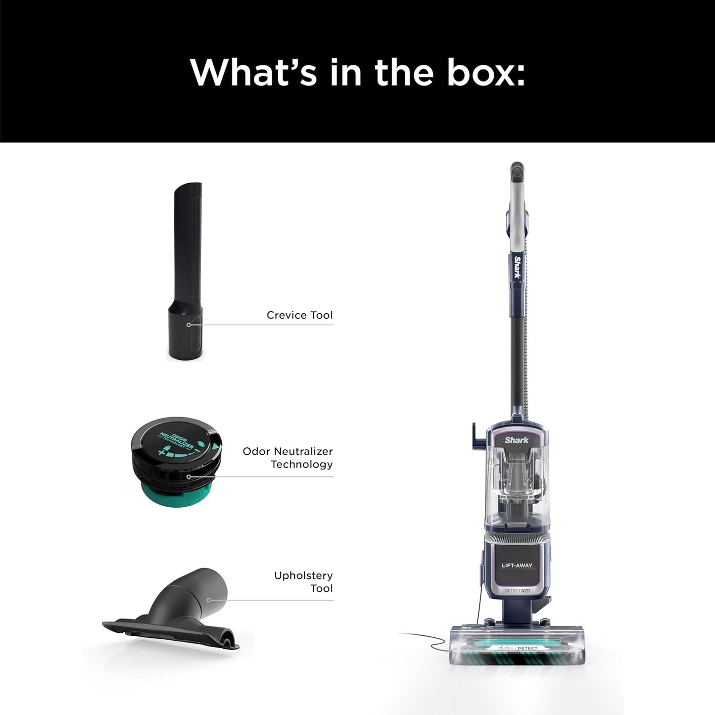 Shark Detect Pro Speed Lift-Away Vacuum - Bagless, DuoClean, Anti-Allergen & Odor Neutralizer | Model LA742