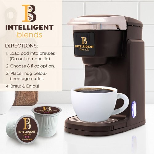 Intelligent Blends Decaf Dark Roast Coffee Pods - 100% Arabica | 100 Count Single Serve for Keurig