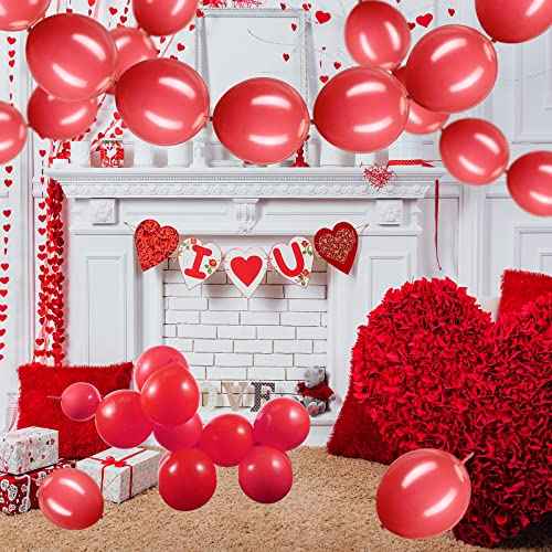 Meanplan 100 Pcs Link Balloon Quick Linking Latex Connected Balloons Linkable for Halloween Thanksgiving Day Carnival Wedding Party Decoration(10 Inch,Red)