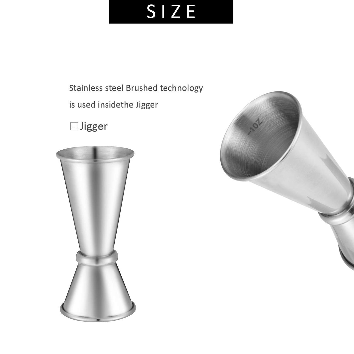 Stainless Steel Muddler for Cocktails,Mixing Spoon and Measuring Jigger,Professional Bar Tools,10-inch Bar Muddler for Making Mojitos,Margaritas and Other Fruit Based Drinks.