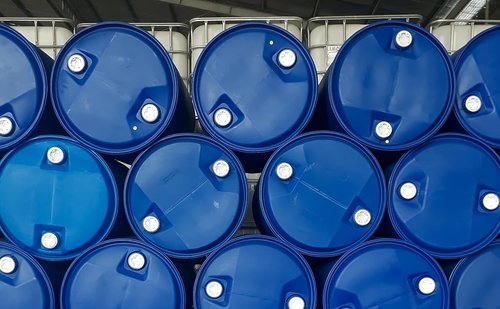 HOANK 55-Gallon Water Storage Barrel, BPA Free, Emergency Water Supply - Eco Friendly - Made in USA (Blue)