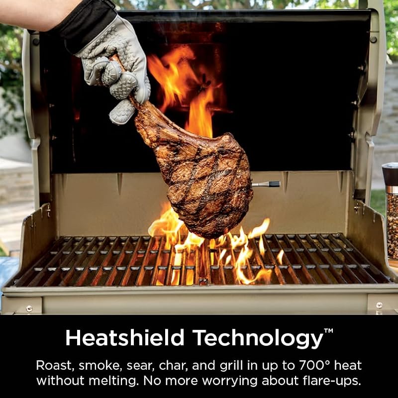 Wireless Cooking Thermometer with Remote Range Up to 165 ft - Waterproof, Sear & Grill Ready