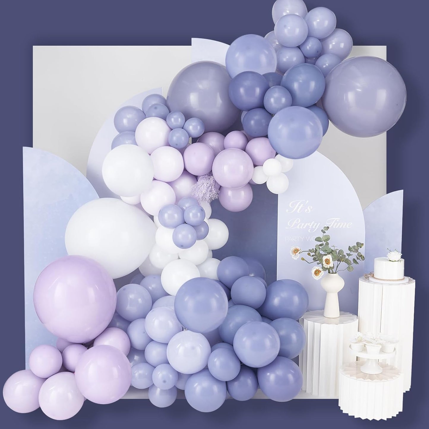PartyWoo Purple Balloon Arch Kit - 140 Pcs in Shades of Purple for Baby Shower & Birthday Decor | 18, 12, 10, 5 Inch Sizes
