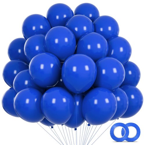 Blue Balloons 110Pcs, 5 Inch Small Blue Latex Party Balloons, Mini Thick Blue Balloons for Birthday Wedding Baby Shower Decorations.