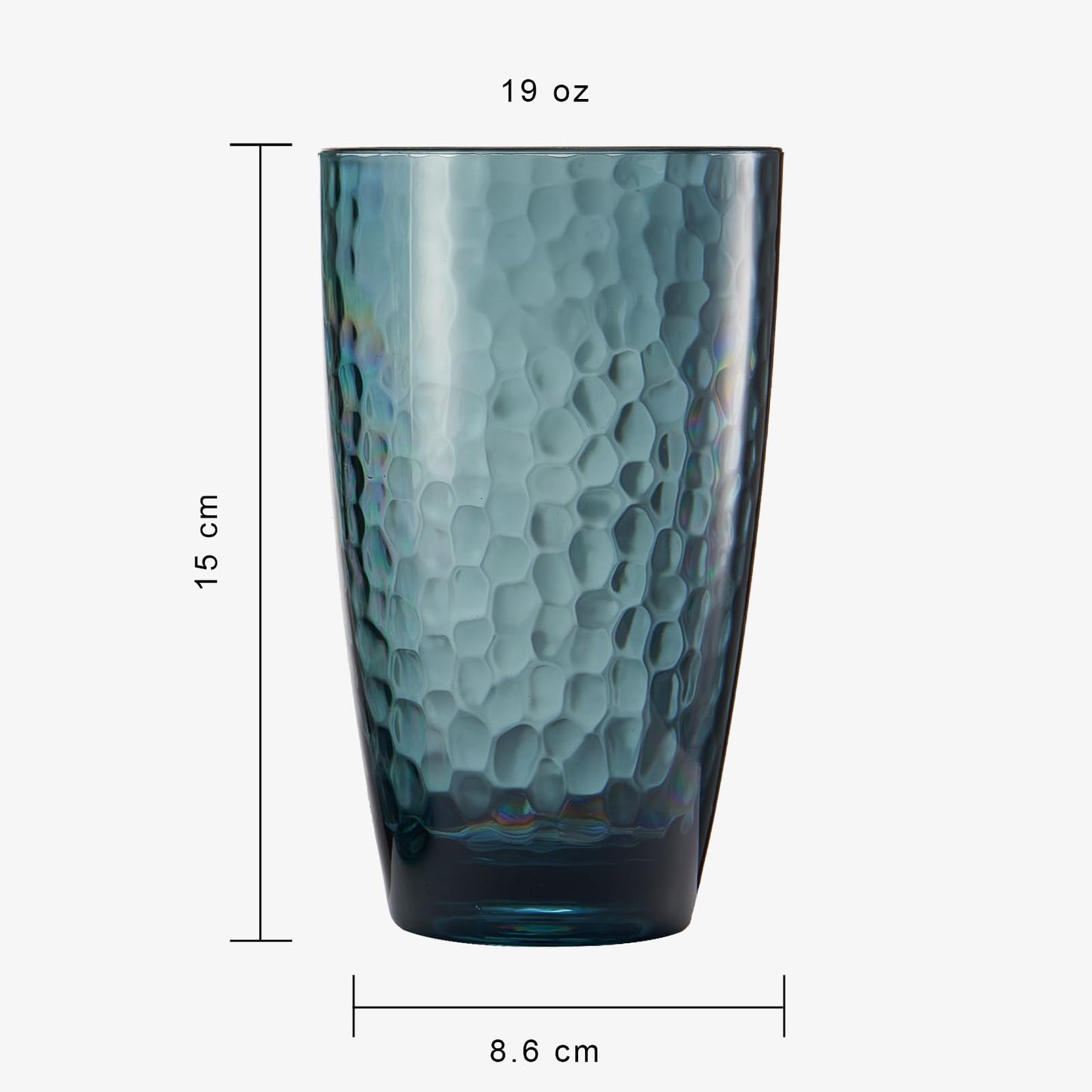 Unbreakable Large Premium Plastic Reusable Drinking Glasses (4 Set) Restaurant Cups Style, Jewel Muted Colors 19 oz Acrylic Tumbler | BPA-Free Tumblers | Top-Rack Dishwasher Safe, Tritan Shatterproof