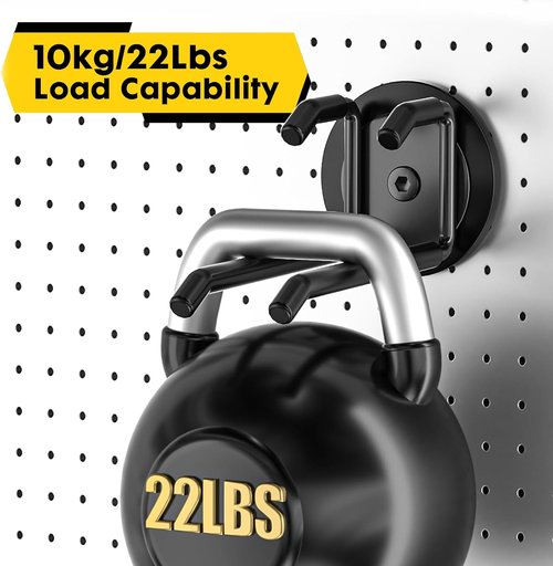 E-Blackpro Strong Magnetic Hooks - Heavy Duty 20lb Hold for Garage Utility Storage | 4 Pack for Tools & More