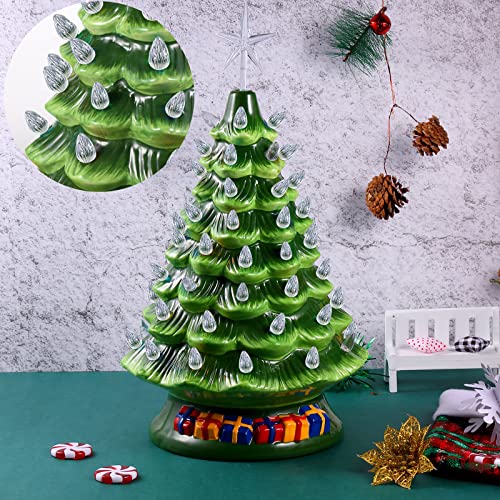 Boao 100pcs Transparent Ceramic Christmas Tree Bulbs & 5 Star Replacement Plastic Bulbs (4.7mm Diameter)
