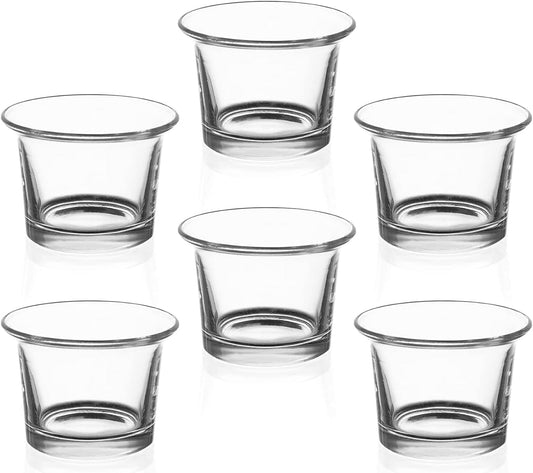 Hanging Oyster Glass Candle Holders - Set of 12 for Weddings & Home Decor