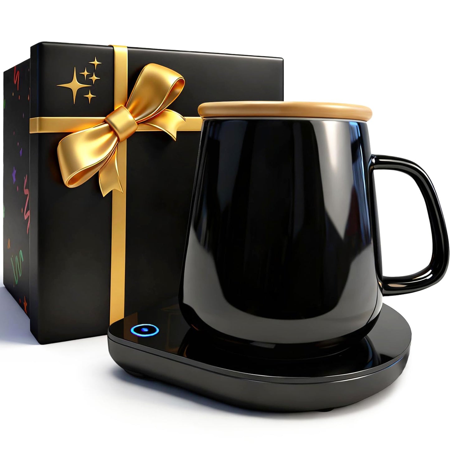 Mug Warmer with Cup Set: Yeewell Coffee Warmer for Desk - Electric Mug Heater with Adjustable Temperature - 2026 Gifts for Coffee Lover