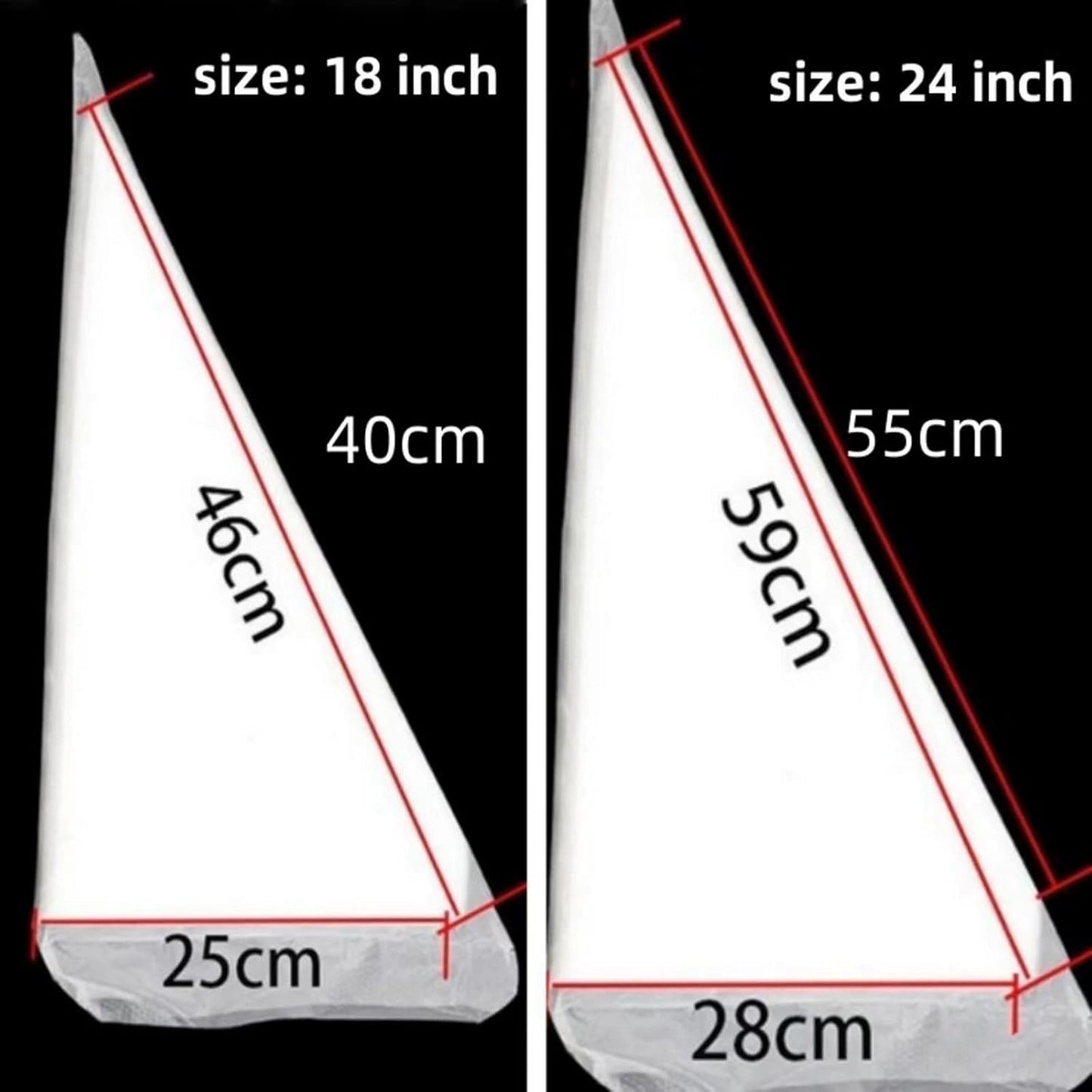 Skiennix 18-Inch Tipless Piping Bags - Extra Thick Anti-Burst Decorating Bags for Royal Icing & Buttercream