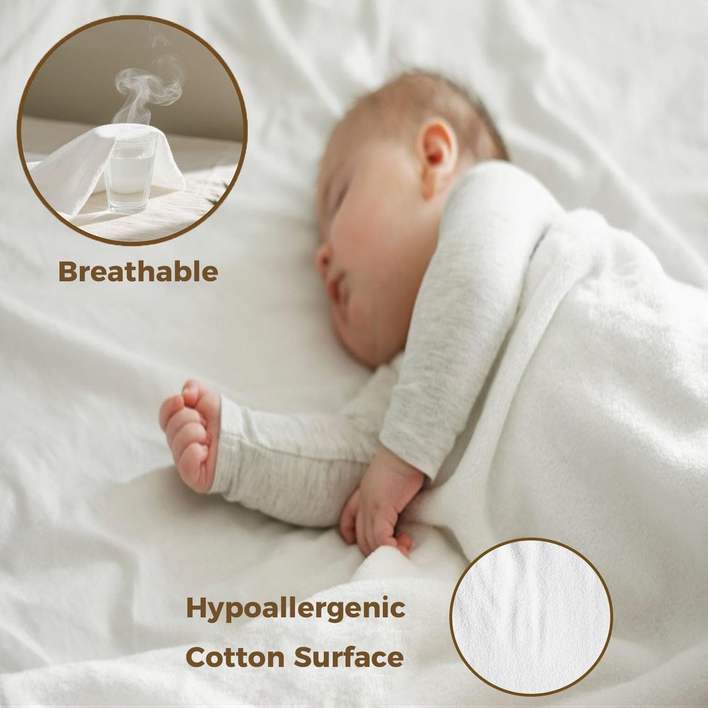 Skiennix Waterproof Mattress Protector - Twin XL, 6-9 Inch, Soft Terry, Hypoallergenic Cover for Dorms
