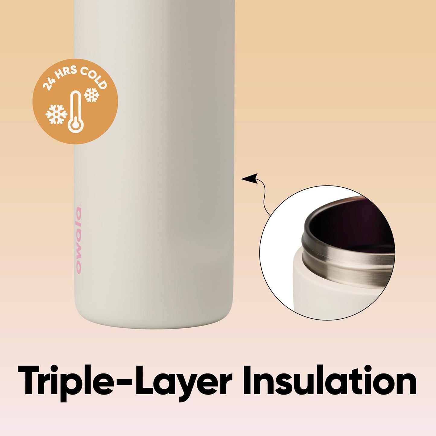 Owala FreeSip Insulated Stainless Steel Water Bottle - BPA-Free, 32 Oz, Perfect for Travel | Daybreak