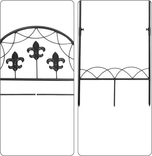 Fleur Metal Garden Flag Stand - Decorative Yard Flag Pole Holder for 12x24 Inch Flags