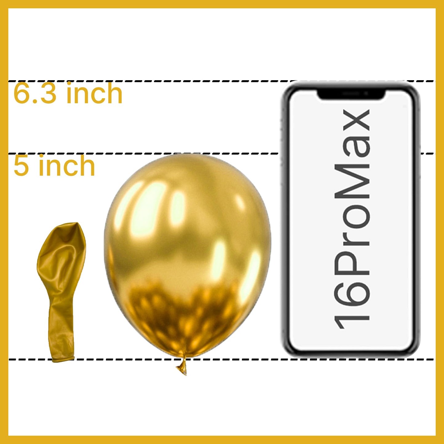 PartyWoo Metallic Gold Balloons 50pcs 5 Inch Small Mini Chrome Gold Latex Balloons for Graduation Baby Shower Gender Reveal Wedding Bachelorette New Year Birthday Party Decorations Gold-G101