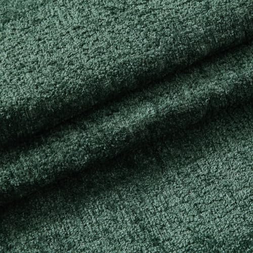 MIULEE 18x18 Dark Green Textured Chenille Couch Pillow Covers Pack of 2
