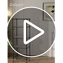 Small Adjustable Wire Shelving Unit with Wheels - 5-Tier Black Storage Rack