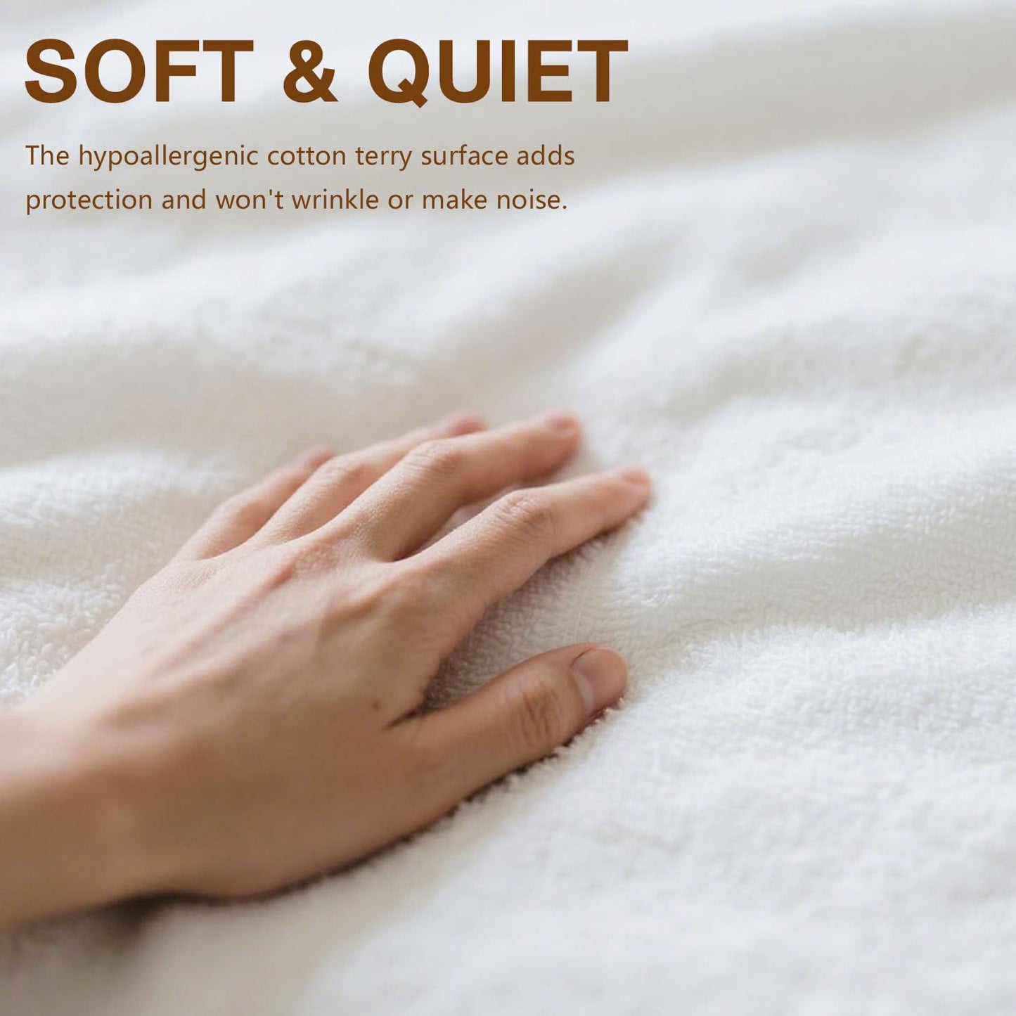 Skiennix Waterproof Mattress Protector - Twin XL, 6-9 Inch, Soft Terry, Hypoallergenic Cover for Dorms