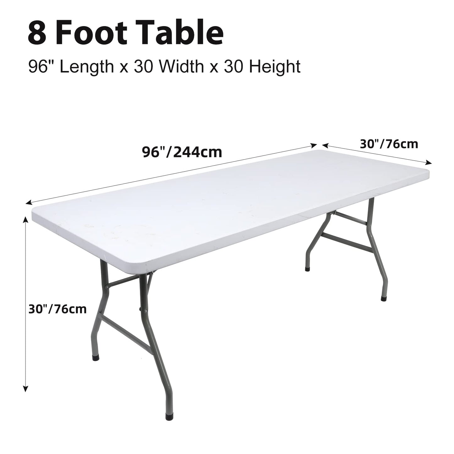 BDDC 8ft Stretch Spandex Fitted Table Cloth for 8 Foot Tables