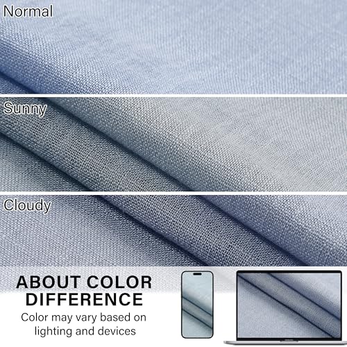 Dusty Blue Pinch Pleated Blackout Curtain Panels - 40W x 90L, Pack of 2
