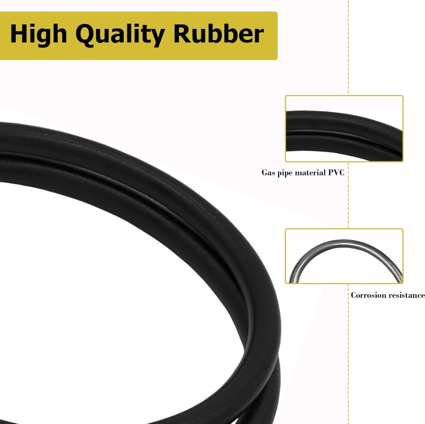 Skiennix 8 Feet Propane Tank Extension Hose - Acme to Male QCC/POL Fittings for Grills & Heaters